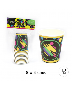 VASO NEON 9x8CM SET10U /180
