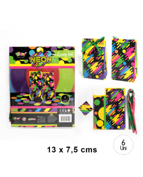 BOLSA CARTON ETIQUETA NEON / 240