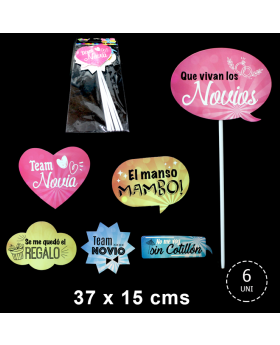 PHOTOPROPS MATRIMONIO DISEÑO 1 37x15CM SET6U /240