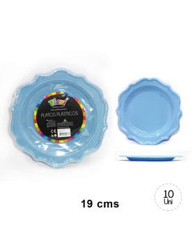 PLATO ROMANTIC CELESTE 19CM SET10U /36