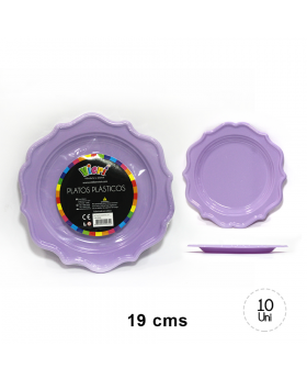 PLATO ROMANTIC LILA 19CM SET10U /36
