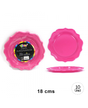 PLATO ROMANTIC FUCSIA 18CM SET10U /36
