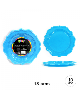 PLATO ROMANTIC TURQUESA 18CM SET10U /36