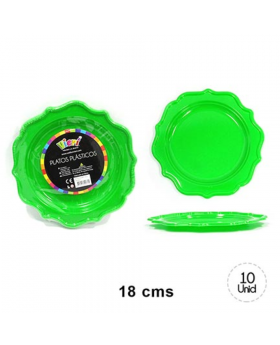 PLATO ROMANTIC VERDE 18CM SET10U /36
