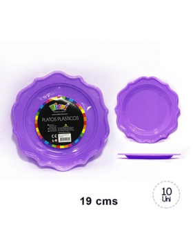 PLATO ROMANTIC MORADO 19CM SET10U /36