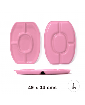 BANDEJA GRANDE ROSADA 49x34CM /24