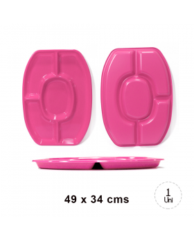 BANDEJA GRANDE ROSADA FUERTE/24