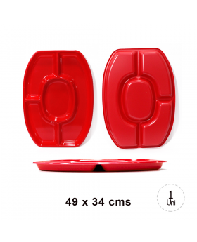BANDEJA GRANDE ROJO /20