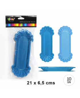 COMPLETEROS PLASTICO CELESTE SET10U /24