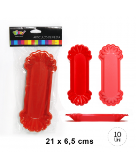 COMPLETEROS PLASTICO ROJO SET10U /24