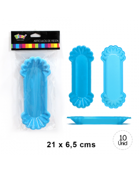 COMPLETEROS PLASTICO TURQUESA SET10U /24