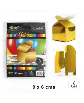 ST 6UN CAJA CORAZON DORADO FOIL/360