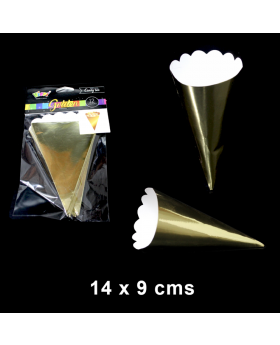 ST 12UN CONOS TROQUEL DORADO FOIL/120