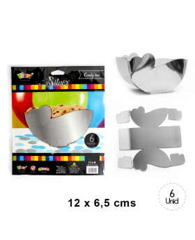 BOWL FRUTAS SILVER 12x6.5CM SET6U /240