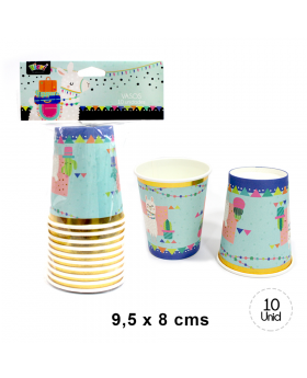 SET X10 VASO COTILLON LLAMA/180