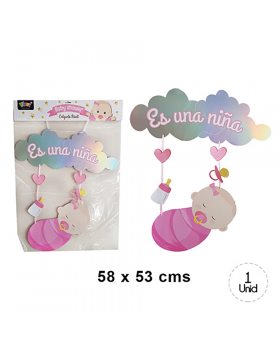 SET 5 COLGANTE BABY SHOWER COLCHA GIRL 5/125