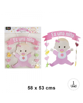 SET 5 COLGANTE BABY SHOWER HAPPY GIRL 5/125