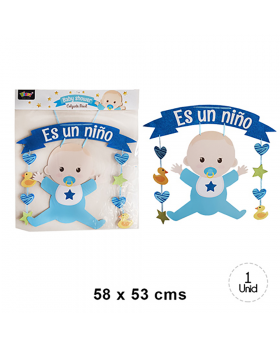 SET 5 COLGANTE BABY SHOWER HAPPY BOY 5/125