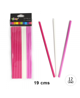 BOMBILLAS ROSADO+FUXIA+BLANCO/200