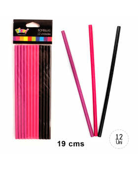 BOMBILLAS NEGRO+FUXIA+LILA/200