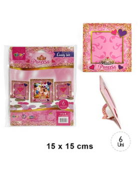 PORTA FOTO CUADRO PRINCESA GOLDEN SET6U /96