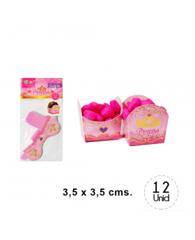 PORTA MINI BOMBONES CARTON PRINCESA SET12U /648