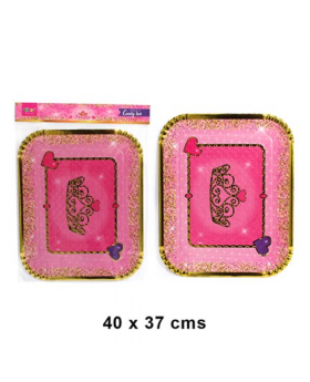 BANDEJA RECTAGULAR GRANDE PRINCESA GOLDEN /120