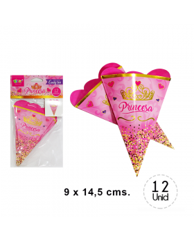 CONOS TROQUEL DISEÑO PRINCESA GOLDEN/120