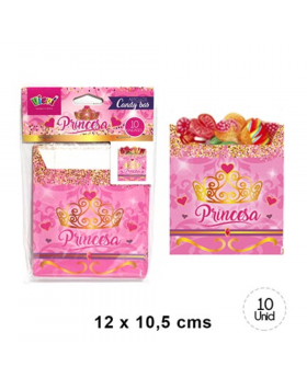 BOLSA PAPEL CUADRADA PRINCESA GOLDEN /504