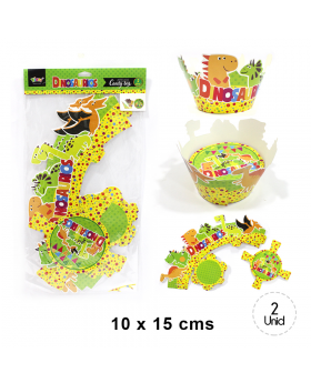 KIT SOPORTE REDONDO MEDIANO DINOSAURIO