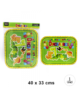 BANDEJA RECTANGULAR GRANDE DINOSAURIO /132