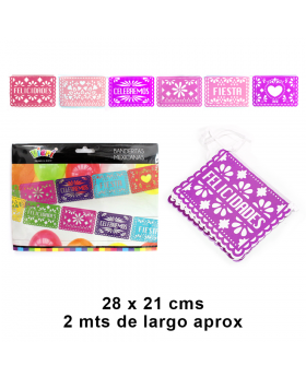 BANDERITAS CALADAS NIÑAS 28x21CM 2M /156