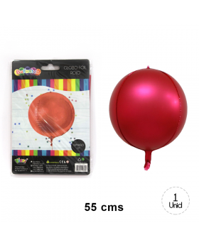 GLOBOS HELIO FOIL ROJO/200