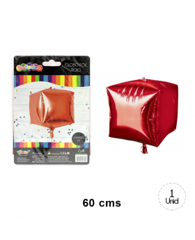 GLOBOS HELIO FOIL SQUARE ROJO/200