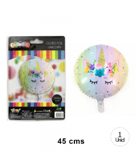 GLOBO HELIO UNICORNIO 45CM /300