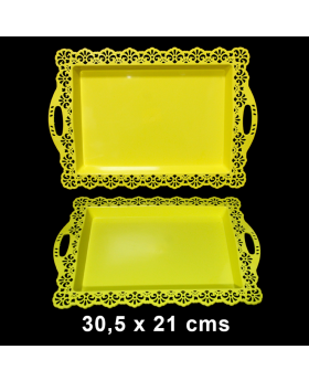 BANDEJA RECTANGULAR CANDY AMARILLA/80