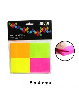 NOTAS ADHESIVAS 4 COLORES 51x38MM NUOVO /480