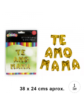 KIT GLOBO HELIO TE AMO MAMA /240