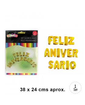 KIT GLOBO HELIO FELIZ ANIV. /240