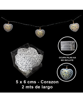 BANNER LED CORAZON BLANCA/100