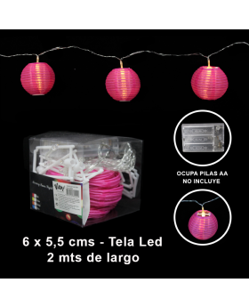 BANNER LED TELA FUCSIA/100