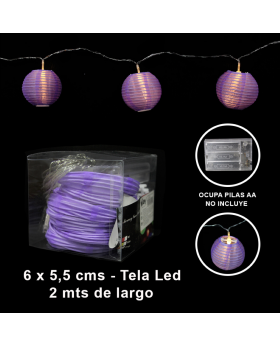 BANNER LED TELA LILA/100