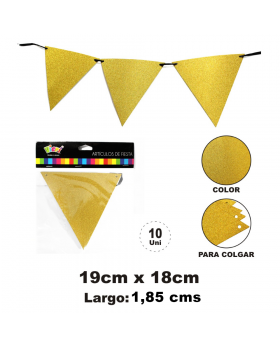 BANNER GLITTER GOLDEN/ 240