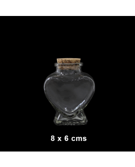 BOTELLA CORAZON TAPA DE CORCHO /150