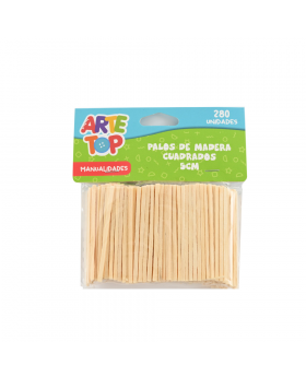 PALITOS CUADRADOS MADERA NATURAL 5CM /240