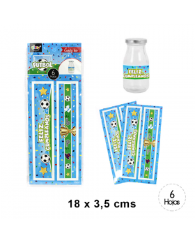 ETIQUETA BOTELLA FUTBOL/600