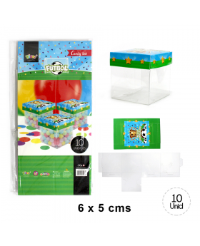 TAPA CAJA TRANSPARENTE FUTBOL/240