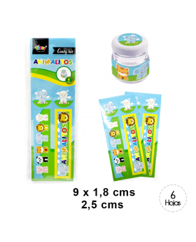 ADHESIVO FRASCO CHICO REDONDO ANIMALITOS/