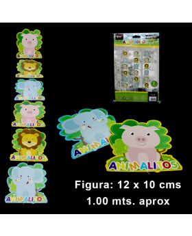 CORTINA DECO GOLGANTE ANIMALITOS /240