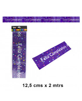 BANNER FELIZ CUMPLEAÑOS HOLOGRAFICO /240